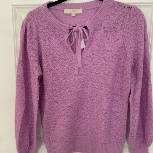 LOFT Sweaters - LOFT Lavender Knit Sweater